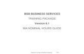 BSB Business services training package: WA nominal hours ...€¦ · BSB10115 Certificate I in Business 150 BSB20115 Certificate II in Business 325 BSB20215 Certificate II in Customer