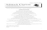 August / September 2014 Adstock Clarion · 1 August / September 2014 Adstock Clarion 1 Vine Cottage, West Street, Adstock (01296 713457) 1, Greenfields, Adstock (01296 712561) This