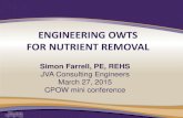 ENGINEERING OWTS FOR NUTRIENT REMOVAL · Advanced Treatment • OWTS design specifically for nitrogen removal • Numerous technologies are available –Orenco Advantex • AX-100,