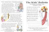 The Kids' Bulletin 31st Sunday · THE GREATEST COMMANDMENT In today's Gospel reading, GOTO one of the scribes asked Jesus THEN what was the most important I'LL commandment of God.