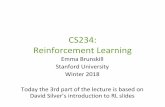 David Silver’s introduction to RL slides Reinforcement Learning … · 2020. 1. 2. · •Poster presentation5% •Paper 16%. Communication •We believe students often learn an