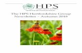 The HPS Hertfordshire Group Newsletter – Autumn 2018 · 2020. 1. 30. · when one thinks of all those individuals who make up the Hertfordshire HPS committee and membership. All