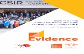 REPORT OF THE AFRICA EVIDENCE NETWORK · chairs and amended the evaluation for Evidence 2018 accordingly. For the Evidence 2018 evaluation we wanted to get additional feedback on