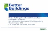 Better Buildings Residential Network Peer Exchange Call ...€¦ · Home performance makes good business sense for contractors, helping differentiate them from the competition and