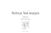 Political Text Analysis - Kohei Watanabe Lecture 4 Kohei Watanabe. ... Types of statistical analysis