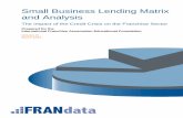 Small Business Lending Matrix and Analysis · Franchises will require $29.4 billion in new lending capital to fulfill 100 percent of the forecasted demand for new and existing units
