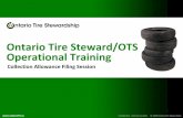 Ontario Tire Steward (OTS) Training - Rethink Tiresrethinktires.ca/...Claims-Training-Webinar-Q2-2011.pdf · 17 Once you have completed adding all of your forms be sure to select