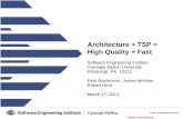 Architecture + TSP = High Quality + Fast€¦ · Architecture + TSP = High Quality + Fast 7 © 2011 Carnegie Mellon University Twitter: #seiwebinar The Project Bursatec committed