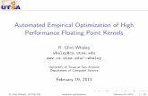 Automated Empirical Optimization of High Performance ...icl.utk.edu/news_pub/submissions/clint_whaley_intv.pdfshared-memory parallelism & scalability iFKO autotuning known kernels