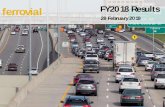 ferrovial FY2018 Results - Hispanidad Working on detailed vendor due diligence 4. 5 ... Concession period