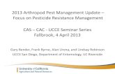 2013 Arthropod Pest Management Update – Focus on Pesticide ... · Fallbrook, 4 April 2013 Gary Bender, Frank Byrne, Alan Urena, and Lindsay Robinson ... • Smaller fruit are more