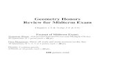 Geometry Honors Review for Midterm Exam€¦ · Geometry Honors Review for Midterm Exam Chapters 1-5 & 7(skip 3-6 & 4-6) Format of Midterm Exam: Scantron Sheet: Always/Sometimes/Never