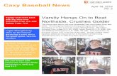 Home - Lake Forest Academy - Caxy Baseball News · 2016. 4. 18. · Northside Prep, 86, and Golder Prep, 140. Logan Shaughnessy stars on the mound, garnering a save and a complete