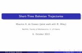 Short-Time Bohmian Trajectories - fetzer-franklin-fund.org · Short-Time Bohmian Trajectories Maurice A. de Gosson (joint work with B. Hiley) NuHAG, Faculty of Mathematics, U. of