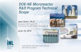 DOE-NE Microreactor R&D Program Technical Scope...Jun 18, 2019  · DOE-NE Microreactor R&D Program Technical Scope Jess Gehin, Ph.D. Microreactor R&D Program NTD. Chief Scientist,