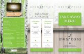 TAKE AWAY ADDRESSES TAKE AWAY Officenter MENU Geel · 2018. 7. 30. · Officenter Geel Kleinhoefstraat 5 2440 Geel You can order by mail, by phone or in our Bistro Resto d’Office.