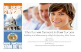 Human Element in Your Success DALE.pptx [Read-Only]€¦ · The Human Element in Your Success Building and Maintaining a High Performing Work Team Presenters Allan Forbis State of