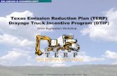 Texas Emissions Reduction Plan (TERP)€¦ · Air Quality Division •  • 800-919-TERP (8377) Page 1 Texas Emission Reduction Plan (TERP) Drayage Truck Incentive Program (DTIP)