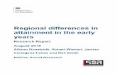 Regional differences in attainment in the early yearsTwo different datasets were used to examine the formation of regional differences: the National Pupil Database (NPD) and the Millennium