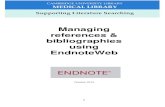 Managing references & bibliographies using EndnoteWeb...Open endnote web, and under the “collect” tab chose “import references”. Find your text file, and chose “Refman RIS”