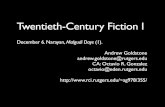 Twentieth-Century Fiction I - sakai.rutgers.edu · 2012. 12. 7. · The anglophone Indian novel [N.B., novel] is a genre that has been distinguished from its inception by a preoccupation
