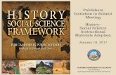 Publishers Invitation to Submit Meeting History– Social ...Publishers Invitation to Submit Meeting History– Social Science Instructional Materials Adoption January 18, 2017 CALIFORNIA