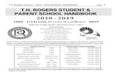 T.H. Rogers School • 1 T.H. ROGERS STUDENT & PARENT SCHOOL ... · T.H. Rogers School • 2018 - 2019 SCHOOL HANDBOOK page 1 T.H. ROGERS STUDENT & PARENT SCHOOL HANDBOOK 2018 2019