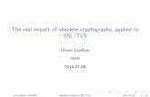 The real impact of obsolete cryptography, applied to SSL/TLS · 2020. 6. 23. · Therealimpactofobsoletecryptography,appliedto SSL/TLS OlivierLevillain ANSSI 2016-07-06 O. Levillain