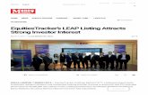 Strong Investor Interest EquitiesTracker’s LEAP Listing ... · 3/7/2019  · HOME NEWS SPECIAL FEATURE COMPASS MONEY TUBE LIFESTYLE PR NEWSWIRE EDITION Sunday, March 31, 2019 eLearning