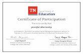 Jennifer Abernathy - Tennessee€¦ · Haven Bowles participated in the School Counseling Program Management Agreement webinar on February 13, 2018, and is therefore awarded 1 Professional