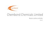 Chembond Chemicals Limitedchembondindia.com/pdf/corporate-presentation/CCL Presentation De… · For FY 2016, Balance sheet items are as per Ind-AS. Highlights 2017-18 2016-17 2015-16