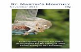 St. Martin’s Monthly Novem ber 2016 50p...St. Martin’s Monthly Novem ber 2016 50p As the squirrel prepares for winter So we prepare for the coming of Jesus Advent Sunday on 27th