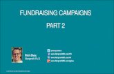 FUNDRAISING CAMPAIGNS PART 21. Online fundraising 101 2. Abila Fundraising Online (2 sessions) 3. Peer-to-Peer Fundraising 4. Website Best Practices 5. Email Marketing and Welcome
