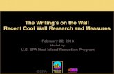 Part 2 - The Writing’s on the Wall: Recent Cool Wall ......Feb 22, 2018  · Part 2 - The Writing’s on the Wall: Recent Cool Wall Research and Measures Author: U.S. EPA Heat Island
