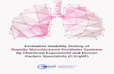 Formative Usability Testing of Rapidly Manufactured ... files... · 4 Formative Usability Testing of Rapidly Manufactured Ventilator Systems Planning Usability Testing The following