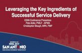 Leveraging the Key Ingredients of Successful Service Delivery · Welcome to Leveraging the Key Ingredients of Successful Service Delivery Today’s presentation will feature interactive,
