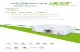 H5381BD Larger, brighter cinema - projectors.co.uk...Instant resume Instant pack Acer SmartFormat . Installation flexibility Keystone correction up to 40 degreesManual Zoom & Focus