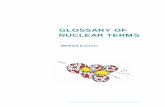 GLOSSARY OF NUCLEAR TERMS - kernd.de · A . Absorbed dose The absorbed dose . D. is the quotient of the average energy transferred to the matter in a volume element by ionizing radiation