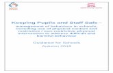 Keeping Pupils and Staff Safe - Essex Primary Heads€¦ · Keeping Pupils and Staff Safe ... Staff should always stay with the pupil, but at a safe distance (this is usually at least