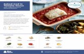 Baked Cod in Tomato Sauce - Blue Apron · Tomato Sauce with Collard Greens & Roasted Potatoes Crisp & Minerally MATCH YOUR BLUE APRON WINE Whole30® guidelines do not permit alcohol