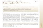 Local Procedural Approaches for Axillary Hyperhidrosis - Glaser - Local...with an upward tension, and the surgeon’s thumb and forefinger provide pressure on the skin at either end