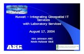 Kuwait – Integrating Geospatial IT Services with ... · the State of Kuwait submitted to the UN Compensation Commission Seek compensation from Iraq for environmental Damages ASC