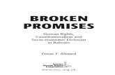 BROKEN PROMISES - Habitat International Coalition - Broken Promises.pdf · 2 | BROKEN PROMISES: FirstpublishedinGreatBritainin2010 byIslamicHumanRightsCommission POBox598,Wembley,HA97XH