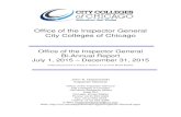 Office of the Inspector General City Colleges of Chicago Bi...City Colleges of Chicago Office of the Inspector General Bi-Annual Report July 1, 2015 – December 31, 2015 Prepared
