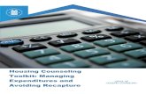 Housing Counseling Toolkit: Managing Expenditures and ...€¦ · MANAGING EXPENDITURES TOOLKIT 2 TABLE OF CONTENTS SECTION 1 3 INTRODUCTION TO EXPENDITURE MANAGEMENT 4 ... housing