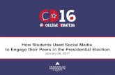 How Students Used Social Media to Engage their Peers in ... Debate P… · How Students Used Social Media to Engage their Peers in the Presidential Election January 26, 2017. What