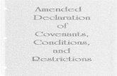 STONEBRIDGE AMENDED DECLARATION OF COVENANTS, … · COVENANTS, CONDITIONS AND RESTRICTIONS THIS AMENDED DECLARATION is made as of November 1 , 2014 , ... obligations, easements,