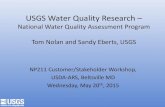 USGS Water Quality Research...SPARROW and WARP Modeling Groundwater quality: Status and Trends. Modeling and Mapping (statistical methods, MODFLOW/MODPATH) National Water Quality Assessment