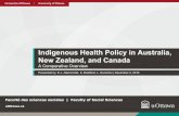 Indigenous Health Policy in Australia, New Zealand, and Canadaweb5.uottawa.ca/www5/pendakur/aboriginal issues... · New Zealand Australia Canada Historical Laws, Acts, Treaties &
