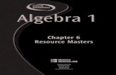 Chapter 6 Resource Masters - Morgan Park High SchoolDec 01, 2010  · ©Glencoe/McGraw-Hill iv Glencoe Algebra 1 Teacher’s Guide to Using the Chapter 6 Resource Masters The Fast
